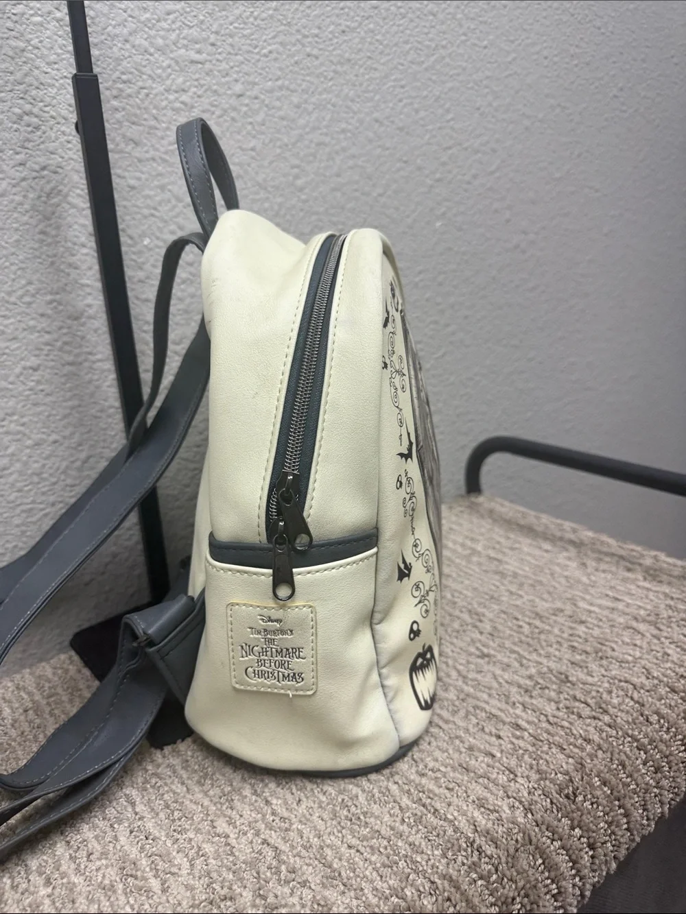 Disney The Nightmare Before Christmas Jack & Sally Cream Mini Backpack